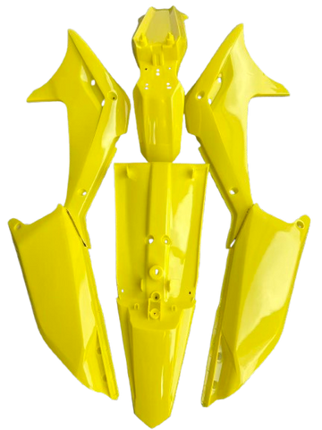 HP131E Dirt Bike 8000w 72v Full Plastic Kit – KOOZ Yellow